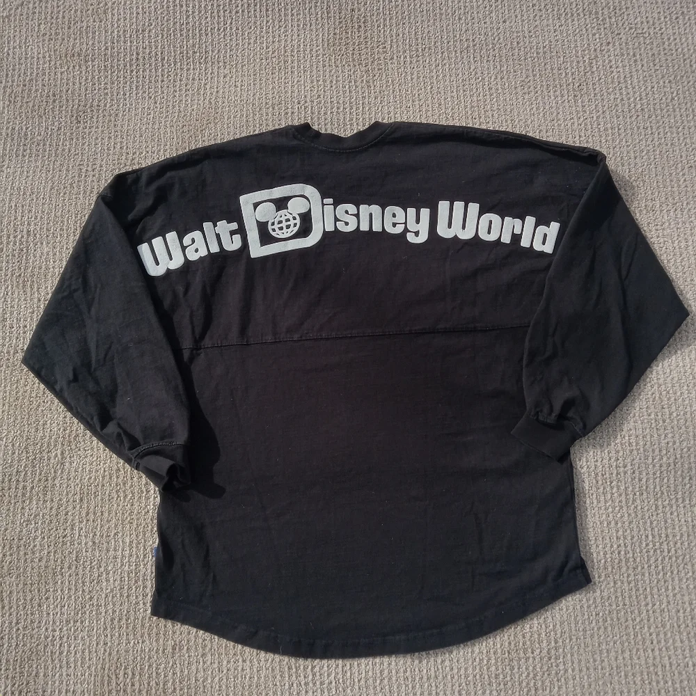 Walt Disney World Spirit Jersey Shirt Womens Medium Black Long Sleeve Pullover - Picture 3 of 8